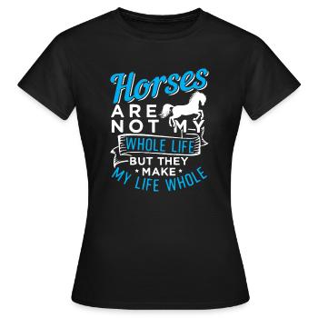 Horse Riding - Frauen T-Shirt - Schwarz - Vorne - AI Model Female 172 dark (172cm)