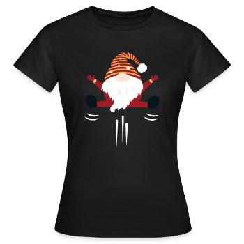 Gnome skandinavischen Elf Weihnachten - Frauen T-Shirt - Schwarz - Vorne - AI Model Female 172 dark (172cm)