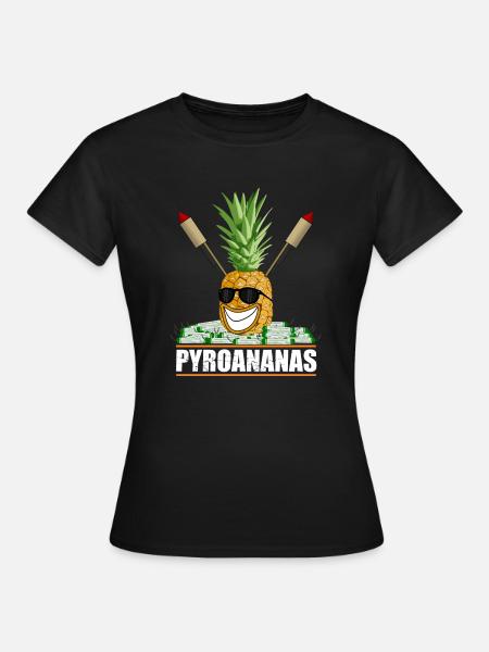 Pyro Ananas Feuerwerk - Frauen T-Shirt - Schwarz