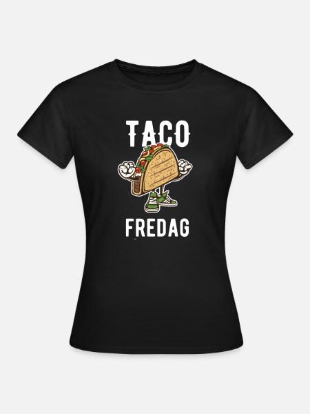 Taco Fredag - T-shirt dam - svart