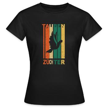Tauben Züchter - Frauen T-Shirt - Schwarz - Vorne - AI Model Female 172 dark (172cm)