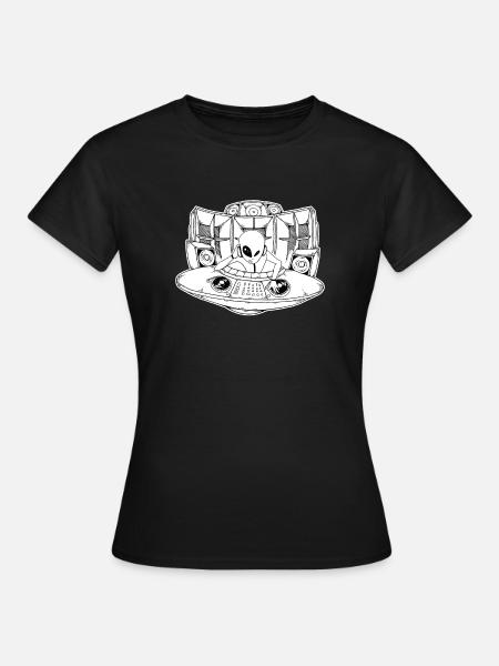 Hardtek Freetekno Alien DJ - Women's T-Shirt - black