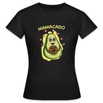 Mamacado - Frauen T-Shirt - Schwarz - Vorne - AI Model Female 172 dark (172cm)