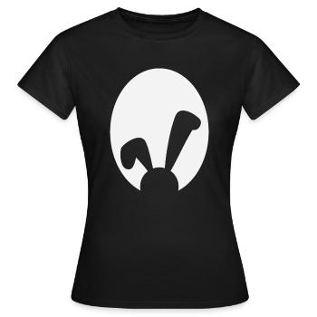 Osterei Ostern Hase Schlappohr Ostern Osterhase Ei - Frauen T-Shirt - Schwarz - Vorne - AI Model Female 172 dark (172cm)