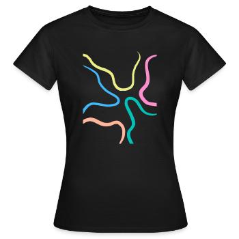 Color Neon Vibes - Women's T-Shirt - black - Front - AI Model Female 172 dark (172cm)