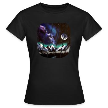 Mystic Moon Land - Women's T-Shirt - black - Front - AI Model Female 172 dark (172cm)