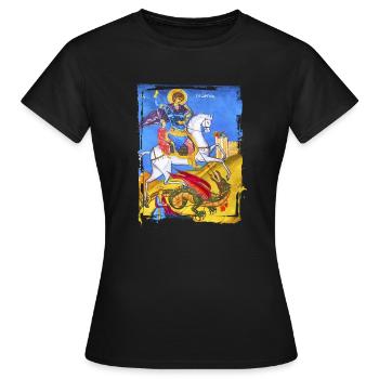 orthodoxes Fresko - Frauen T-Shirt - Schwarz - Vorne - AI Model Female 172 dark (172cm)