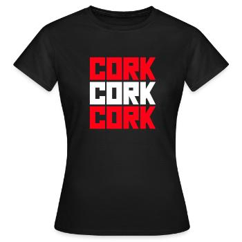 Cork GAA Hurling Ireland - Women's T-Shirt - black - Front - AI Model Female 172 dark (172cm)