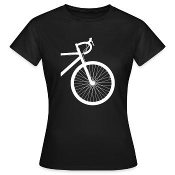 GRAVEL BIKE CLOSE UP - Frauen T-Shirt - Schwarz - Vorne - AI Model Female 172 dark (172cm)