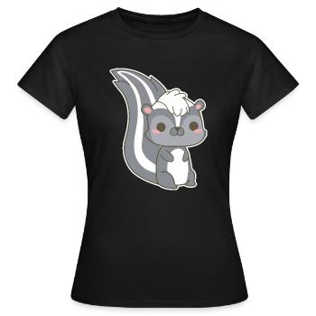 Putois - T-shirt Femme - noir - Devant - AI Model Female 172 dark (172cm)