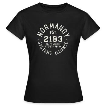SSV Normandy Athletic - Women's T-Shirt - black - Front - AI Model Female 172 dark (172cm)
