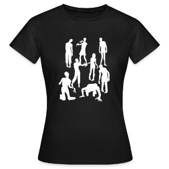 ZOMBIE - Frauen T-Shirt - Schwarz - Vorne - AI Model Female 172 dark (172cm)