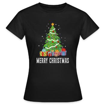 Merry Christmas Merry Christmas Gift - Women's T-Shirt - black - Front - AI Model Female 172 dark (172cm)