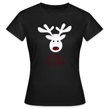 Team Rudolf - Frauen T-Shirt - Schwarz - Vorne - AI Model Female 172 dark (172cm)