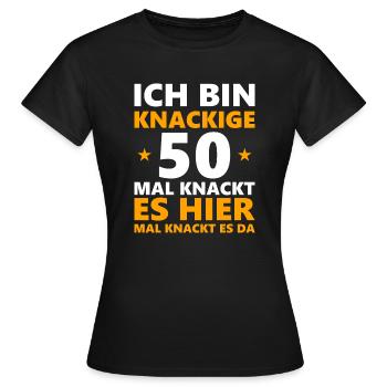Knackige 50 - Frauen T-Shirt - Schwarz - Vorne - AI Model Female 172 dark (172cm)