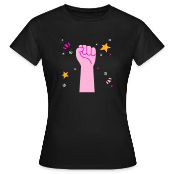 Equality - Women's T-Shirt - black - Front - AI Model Female 172 dark (172cm)