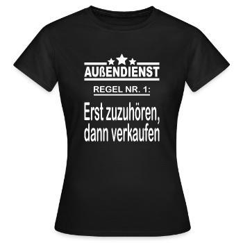 Service sur le terrain Devis Technicien de service Service à la clientèle - T-shirt Femme - noir - Devant - AI Model Female 172 dark (172cm)