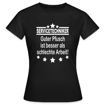 Technicien de service Spruch Field Service Service à la clientèle - T-shirt Femme - noir - Devant - AI Model Female 172 dark (172cm)