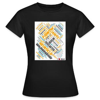 Berlin - T-shirt Femme - noir - Devant - AI Model Female 172 dark (172cm)