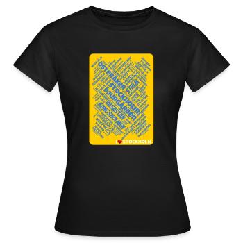 Stockholm - T-shirt Femme - noir - Devant - AI Model Female 172 dark (172cm)