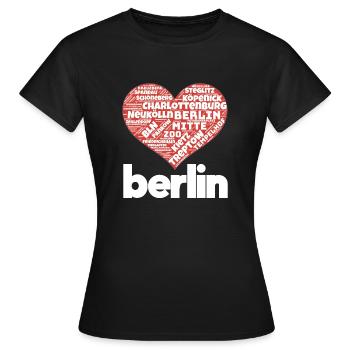 Berlin - Women's T-Shirt - black - Front - AI Model Female 172 dark (172cm)