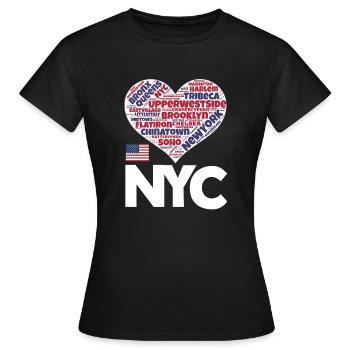 New York - T-shirt Femme - noir - Devant - AI Model Female 172 dark (172cm)