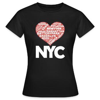 NYC - T-shirt Femme - noir - Devant - AI Model Female 172 dark (172cm)