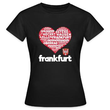 Francfort - T-shirt Femme - noir - Devant - AI Model Female 172 dark (172cm)