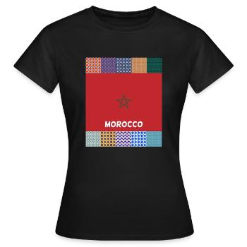 Marokko - Frauen T-Shirt - Schwarz - Vorne - AI Model Female 172 dark (172cm)