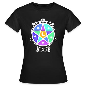 Weißes Wicca - Frauen T-Shirt - Schwarz - Vorne - AI Model Female 172 dark (172cm)