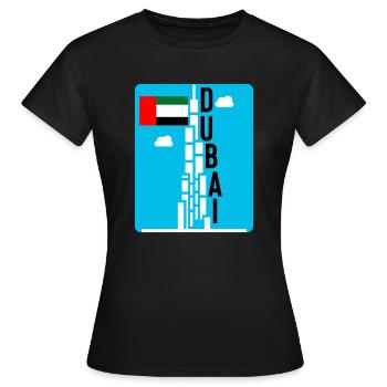 Dubaï - T-shirt Femme - noir - Devant - AI Model Female 172 dark (172cm)