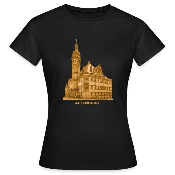 Hôtel de ville d’Altenburg Résidence Skatstadt Saxe - T-shirt Femme - noir - Devant - AI Model Female 172 dark (172cm)