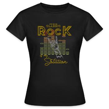 Le rock classique est ma solution! - T-shirt Femme - noir - Devant - AI Model Female 172 dark (172cm)