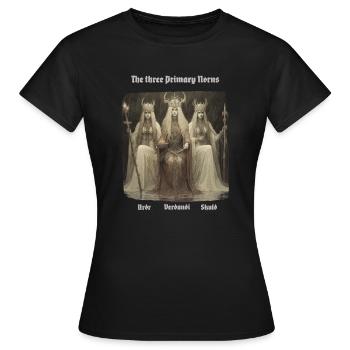 The Three Norns / Women of Fate - Women's T-Shirt - black - Front - AI Model Female 172 dark (172cm)