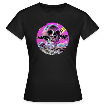 Crânes de train Hardrock - T-shirt Femme - noir - Devant - AI Model Female 172 dark (172cm)