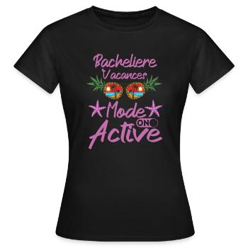 Baccalauréat 2023 Cadeau Réussite Bac Vacances - T-shirt Femme - noir - Devant - AI Model Female 172 dark (172cm)