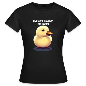 Caneton Mignon Mignon Mignon - T-shirt Femme - noir - Devant - AI Model Female 172 dark (172cm)