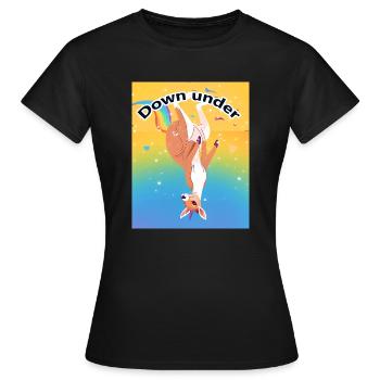 down under - Frauen T-Shirt - Schwarz - Vorne - AI Model Female 172 dark (172cm)
