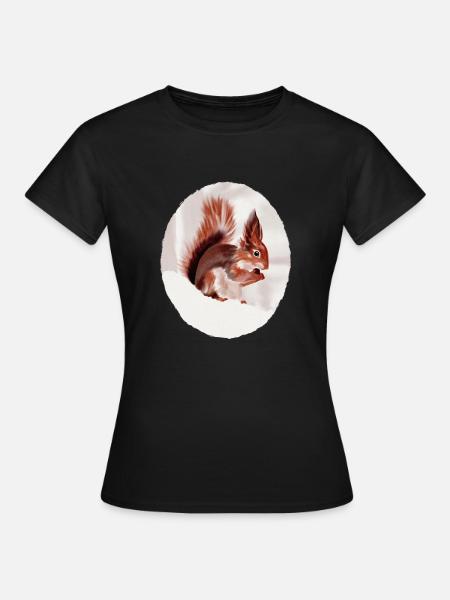 Écureuil - T-shirt Femme - noir