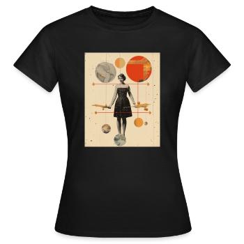 Schütze - Frauen T-Shirt - Schwarz - Vorne - AI Model Female 172 dark (172cm)