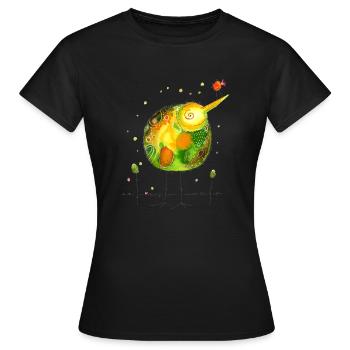 Kiwi Bonne Humeur - T-shirt Femme - noir - Devant - AI Model Female 172 dark (172cm)