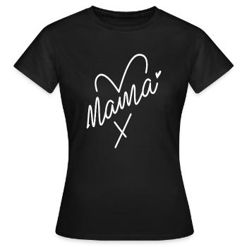 Mom Motif | Gift idea for Mother's Day - Women's T-Shirt - black - Front - AI Model Female 172 dark (172cm)