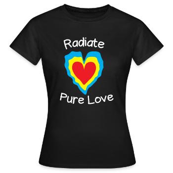 Radiate pure love - Women's T-Shirt - black - Front - AI Model Female 172 dark (172cm)