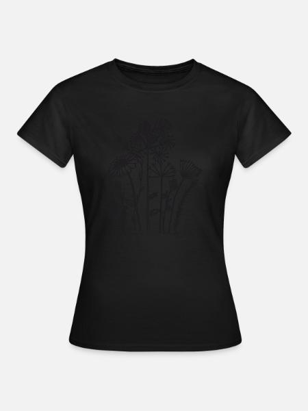 Fleurs séchées noires - T-shirt Femme - noir