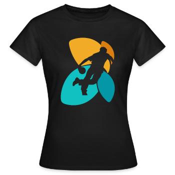 Bowler Strike Kugel - Frauen T-Shirt - Schwarz - Vorne - AI Model Female 172 dark (172cm)