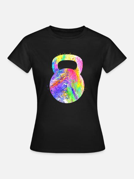 Kettlebell Workout Fitness Training - Frauen T-Shirt - Schwarz