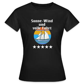 Segeln ist wunderbar - Frauen T-Shirt - Schwarz - Vorne - AI Model Female 172 dark (172cm)