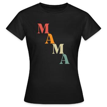 Schlichtes Vintage MAMA Design als tolles Geschenk - Frauen T-Shirt - Schwarz - Vorne - AI Model Female 172 dark (172cm)