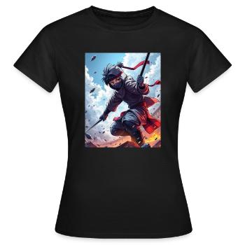 Conception Ninja - T-shirt Femme - noir - Devant - AI Model Female 172 dark (172cm)