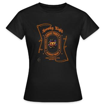 Halloween Skull Funny spooky T-shirt mit sense - Frauen T-Shirt - Schwarz - Vorne - AI Model Female 172 dark (172cm)